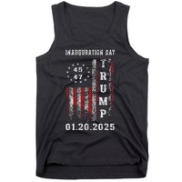 President Donald Trump Inauguration Day 2025 47th Usa Flag Tank Top