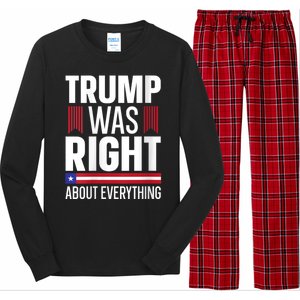 Pro Donald Trump Tee Trump Was Right About Everything Long Sleeve Pajama Set