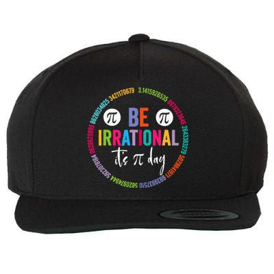 Pi Day Teacher Vintage 3.14 Pi Digits Happy Spiral Pi Day Wool Snapback Cap