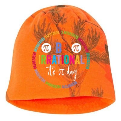 Pi Day Teacher Vintage 3.14 Pi Digits Happy Spiral Pi Day Kati - Camo Knit Beanie