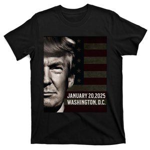 President Donald Trump 2025 Inauguration Date Commemorative T-Shirt