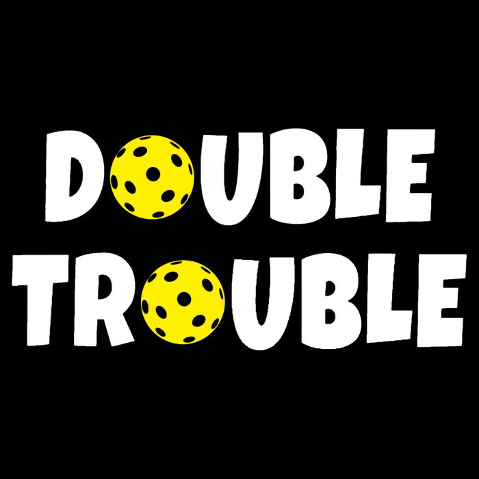 Pickleball Double Trouble Team Button
