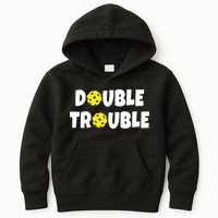 Pickleball Double Trouble Team Kids Hoodie