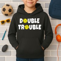 Pickleball Double Trouble Team Kids Hoodie