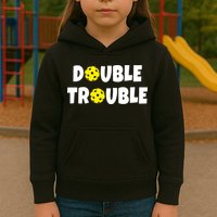 Pickleball Double Trouble Team Kids Hoodie