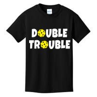 Pickleball Double Trouble Team Kids T-Shirt