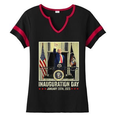 President Donald Trump Inauguration Day 2025 Memorabilia Ladies Halftime Notch Neck Tee