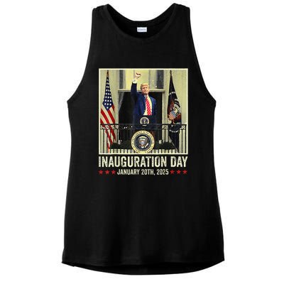 President Donald Trump Inauguration Day 2025 Memorabilia Ladies PosiCharge Tri-Blend Wicking Tank