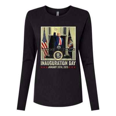 President Donald Trump Inauguration Day 2025 Memorabilia Womens Cotton Relaxed Long Sleeve T-Shirt