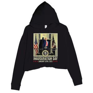 President Donald Trump Inauguration Day 2025 Memorabilia Crop Fleece Hoodie