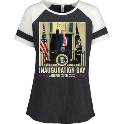 President Donald Trump Inauguration Day 2025 Memorabilia Enza Ladies Jersey Colorblock Tee