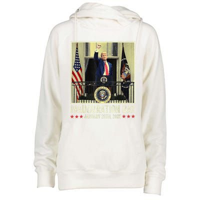 President Donald Trump Inauguration Day 2025 Memorabilia Womens Funnel Neck Pullover Hood