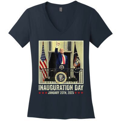 President Donald Trump Inauguration Day 2025 Memorabilia Women's V-Neck T-Shirt