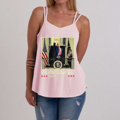 President Donald Trump Inauguration Day 2025 Memorabilia Women's Strappy Tank