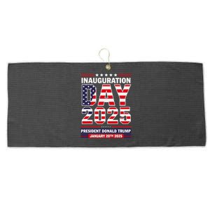 Patriotic Donald Trump Inauguration Day 2025 Usa Flag Design Large Microfiber Waffle Golf Towel