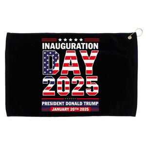 Patriotic Donald Trump Inauguration Day 2025 Usa Flag Design Grommeted Golf Towel