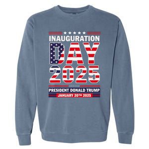 Patriotic Donald Trump Inauguration Day 2025 Usa Flag Design Garment-Dyed Sweatshirt