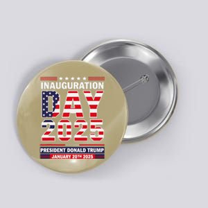 Patriotic Donald Trump Inauguration Day 2025 Usa Flag Design Button