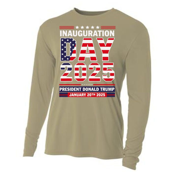 Patriotic Donald Trump Inauguration Day 2025 Usa Flag Design Cooling Performance Long Sleeve Crew