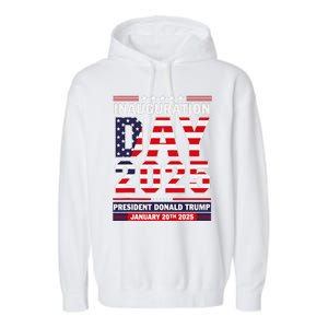 Patriotic Donald Trump Inauguration Day 2025 Usa Flag Design Garment-Dyed Fleece Hoodie