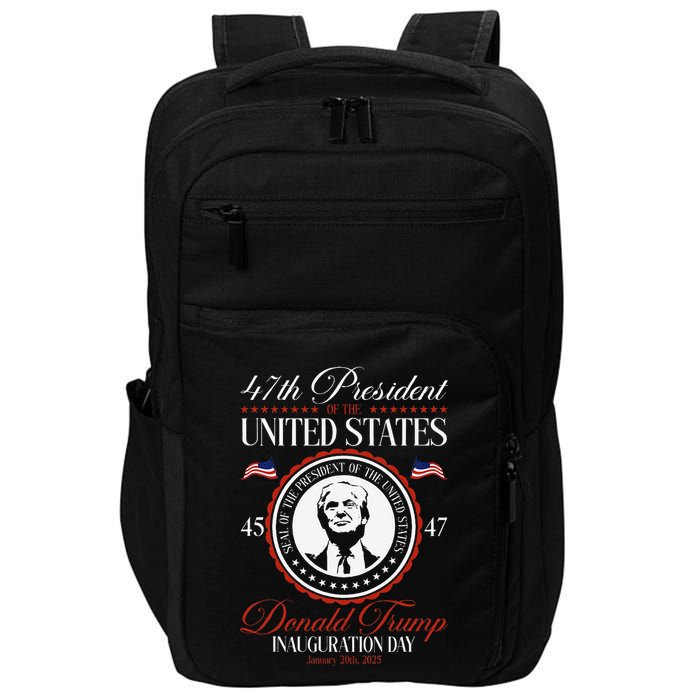 President Donald Trump Inauguration 2025 Memorabilia Blue Impact Tech Backpack