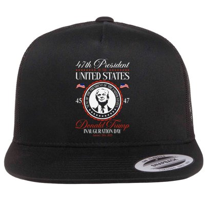 President Donald Trump Inauguration 2025 Memorabilia Blue Flatbill Hat