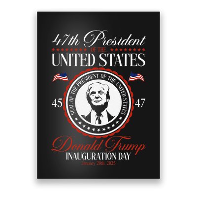 President Donald Trump Inauguration 2025 Memorabilia Blue Poster