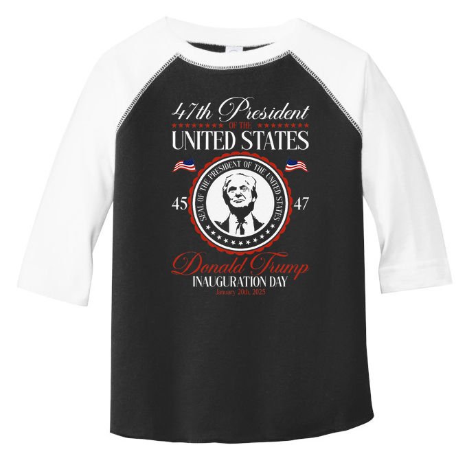 President Donald Trump Inauguration 2025 Memorabilia Blue Toddler Fine Jersey T-Shirt
