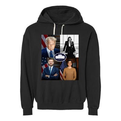 President Donald Trump White House Administration Portraits 2025 Garment-Dyed Fleece Hoodie