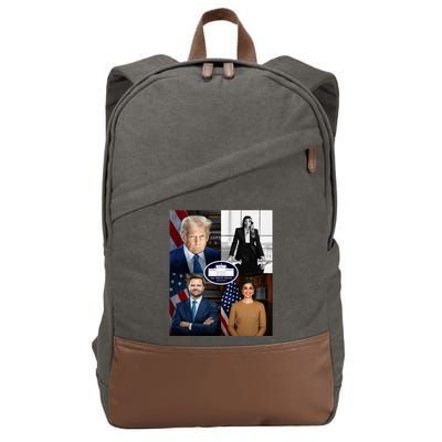 President Donald Trump White House Administration Portraits 2025 Cotton Canvas Backpack