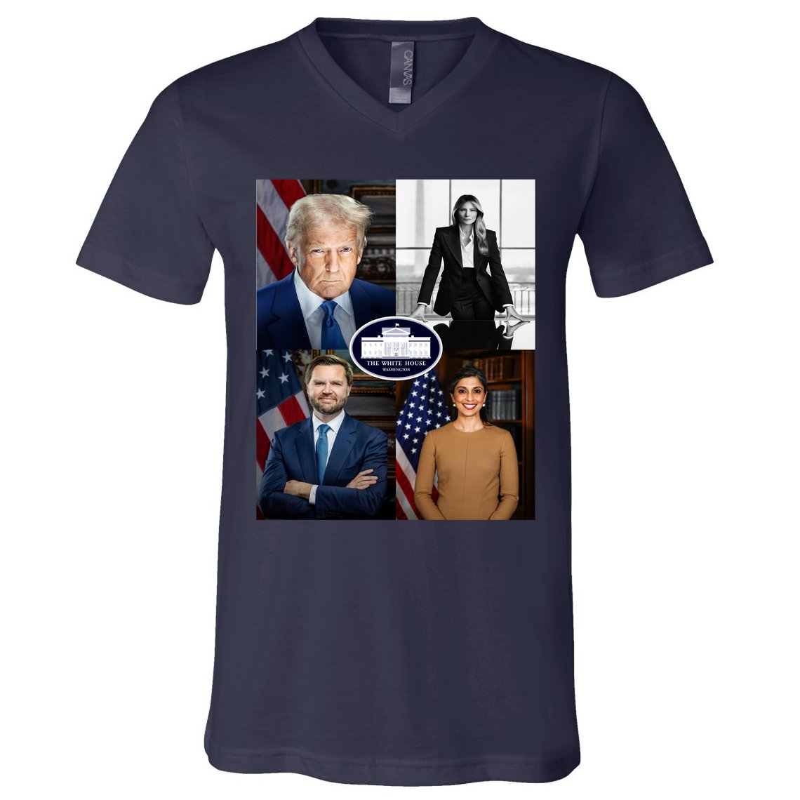 President Donald Trump White House Administration Portraits 2025 V-Neck T-Shirt