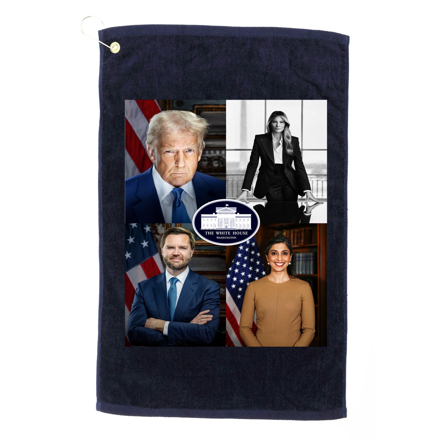 President Donald Trump White House Administration Portraits 2025 Golf Towel