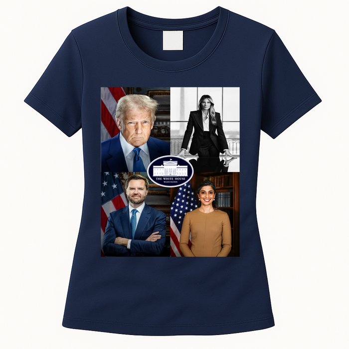 President Donald Trump White House Administration Portraits 2025 Womens T-Shirt