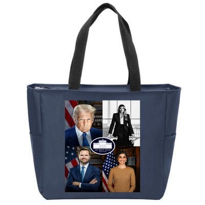 President Donald Trump White House Administration Portraits 2025 Zip Tote Bag