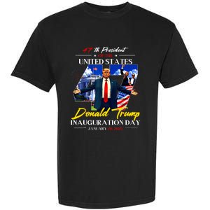 President Donald Trump Inauguration Day 2025 47th Usa Flag Garment-Dyed Heavyweight T-Shirt