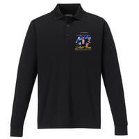 President Donald Trump Inauguration Day 2025 47th Usa Flag Performance Long Sleeve Polo