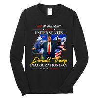 President Donald Trump Inauguration Day 2025 47th Usa Flag Long Sleeve Shirt