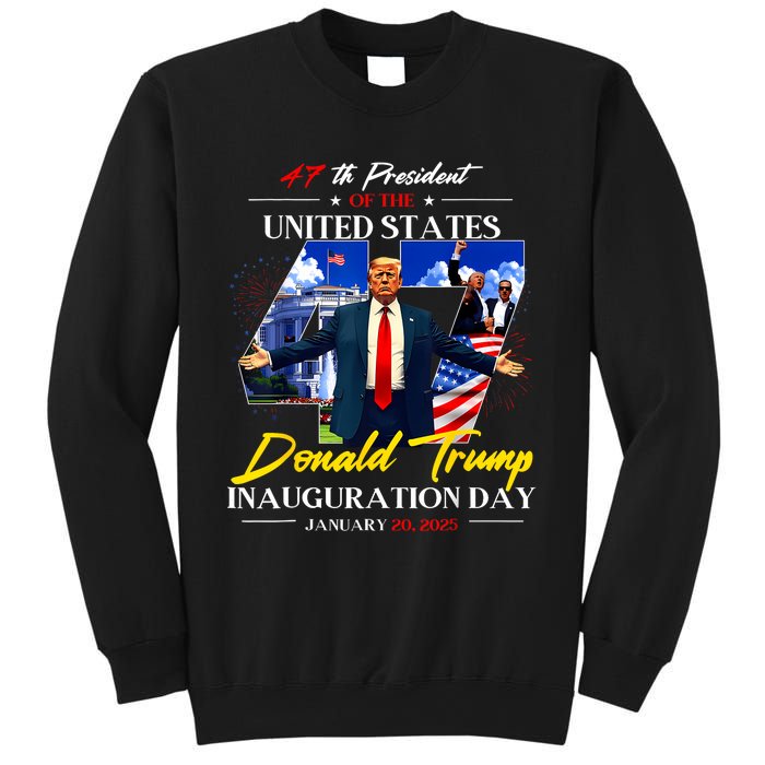 President Donald Trump Inauguration Day 2025 47th Usa Flag Sweatshirt