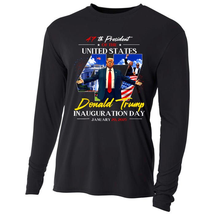 President Donald Trump Inauguration Day 2025 47th Usa Flag Cooling Performance Long Sleeve Crew