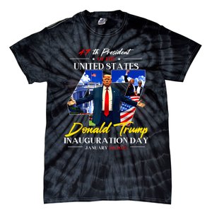 President Donald Trump Inauguration Day 2025 47th Usa Flag Tie-Dye T-Shirt