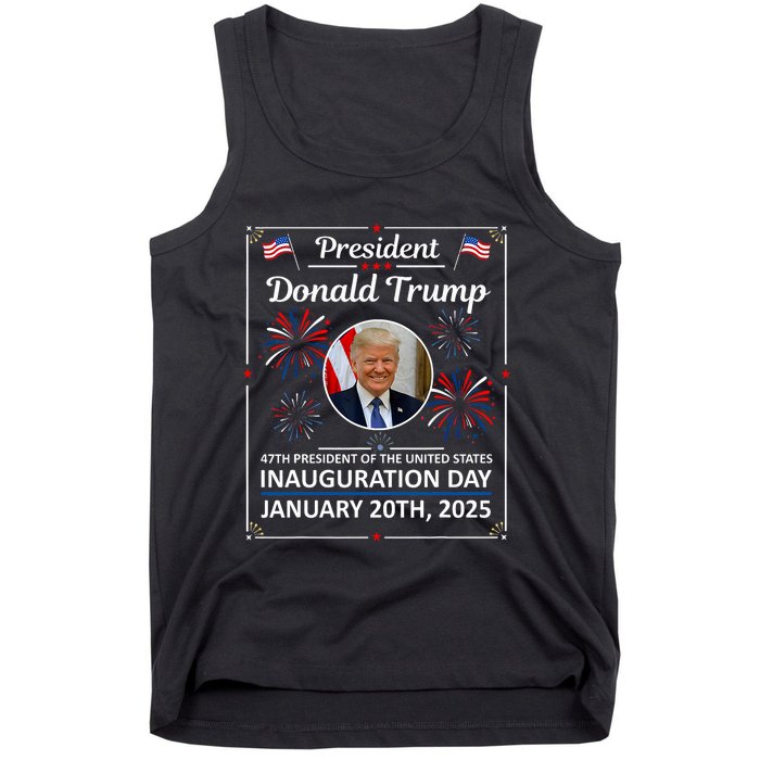 President Donald Trump Inauguration Day 2025 Memorabilia Tank Top