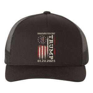 President Donald Trump Inauguration Day 2025 Usa Flag Gift Yupoong Adult 5-Panel Trucker Hat