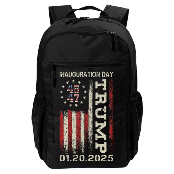 President Donald Trump Inauguration Day 2025 Usa Flag Gift Daily Commute Backpack