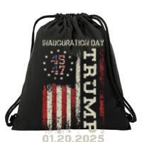 President Donald Trump Inauguration Day 2025 Usa Flag Gift Drawstring Bag