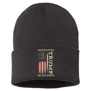 President Donald Trump Inauguration Day 2025 Usa Flag Gift Sustainable Knit Beanie