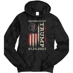 President Donald Trump Inauguration Day 2025 Usa Flag Gift Tie Dye Hoodie