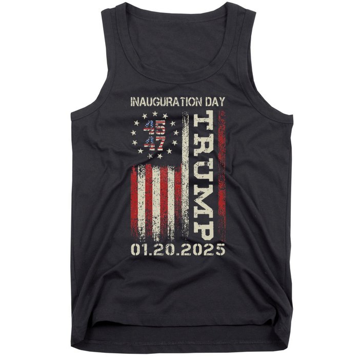 President Donald Trump Inauguration Day 2025 Usa Flag Gift Tank Top