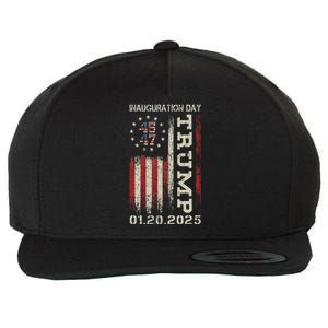 President Donald Trump Inauguration Day 2025 Usa Flag Gift Wool Snapback Cap