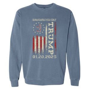 President Donald Trump Inauguration Day 2025 Usa Flag Gift Garment-Dyed Sweatshirt