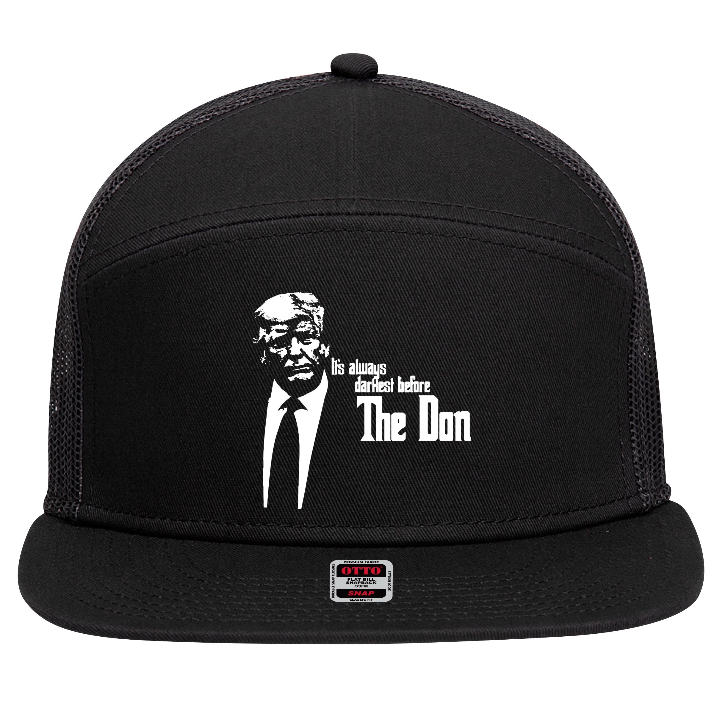 President Donald Trump The Don Funny Political 2024 7 Panel Mesh Trucker Snapback Hat